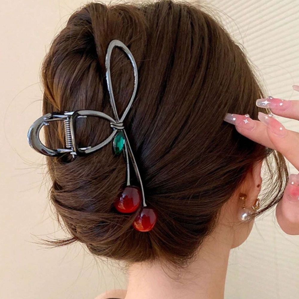 Luxe Large Cherry Hair Clip Claw - Picture 3 of 4